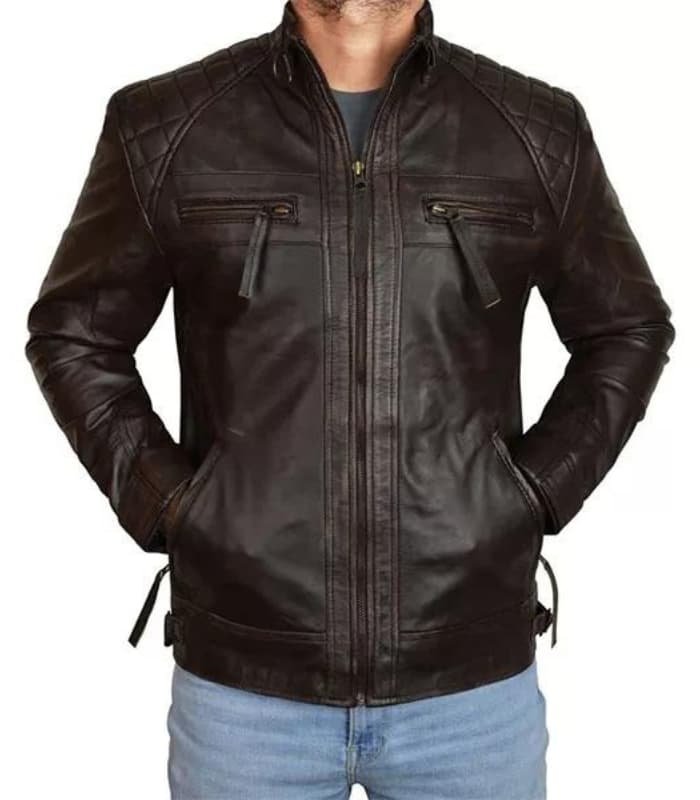 Mens Burgundy Leather Jacket | Men's Burgundy Vintage Leather Outfit